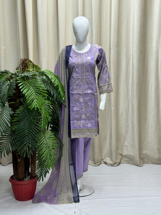 HM Lawn - Chiffon Dupatta 309 Lilac