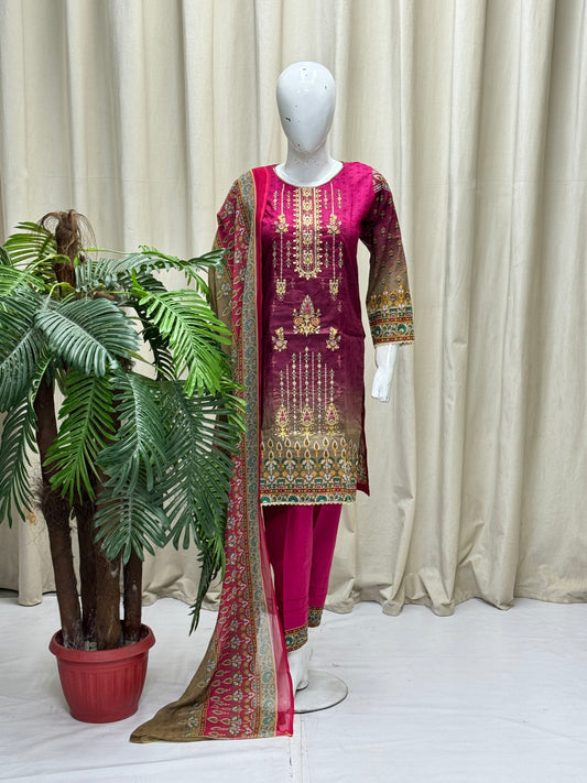 HM Lawn - Chiffon Dupatta 320 Pink