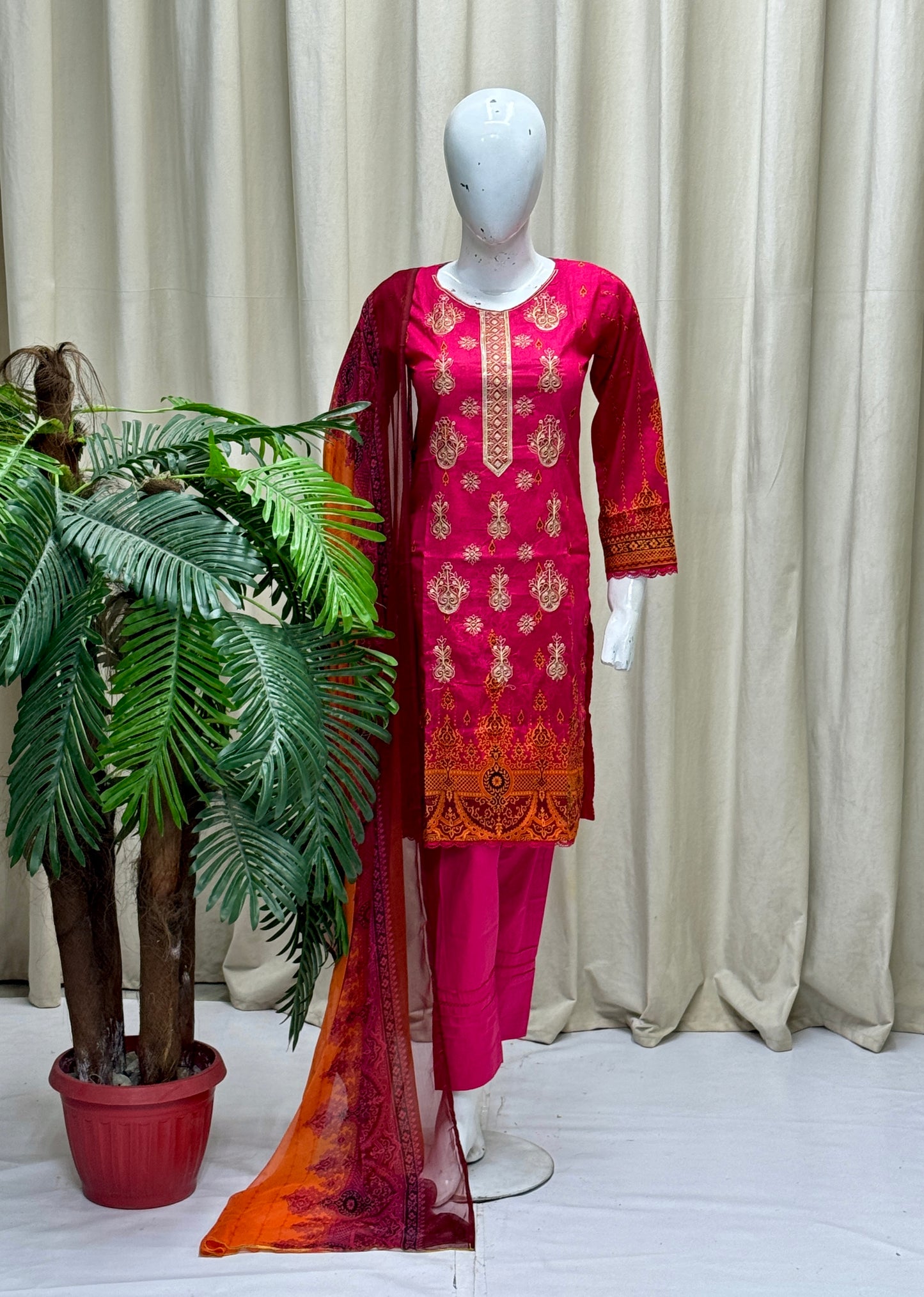 HM Lawn - Chiffon Dupatta 326 Pink