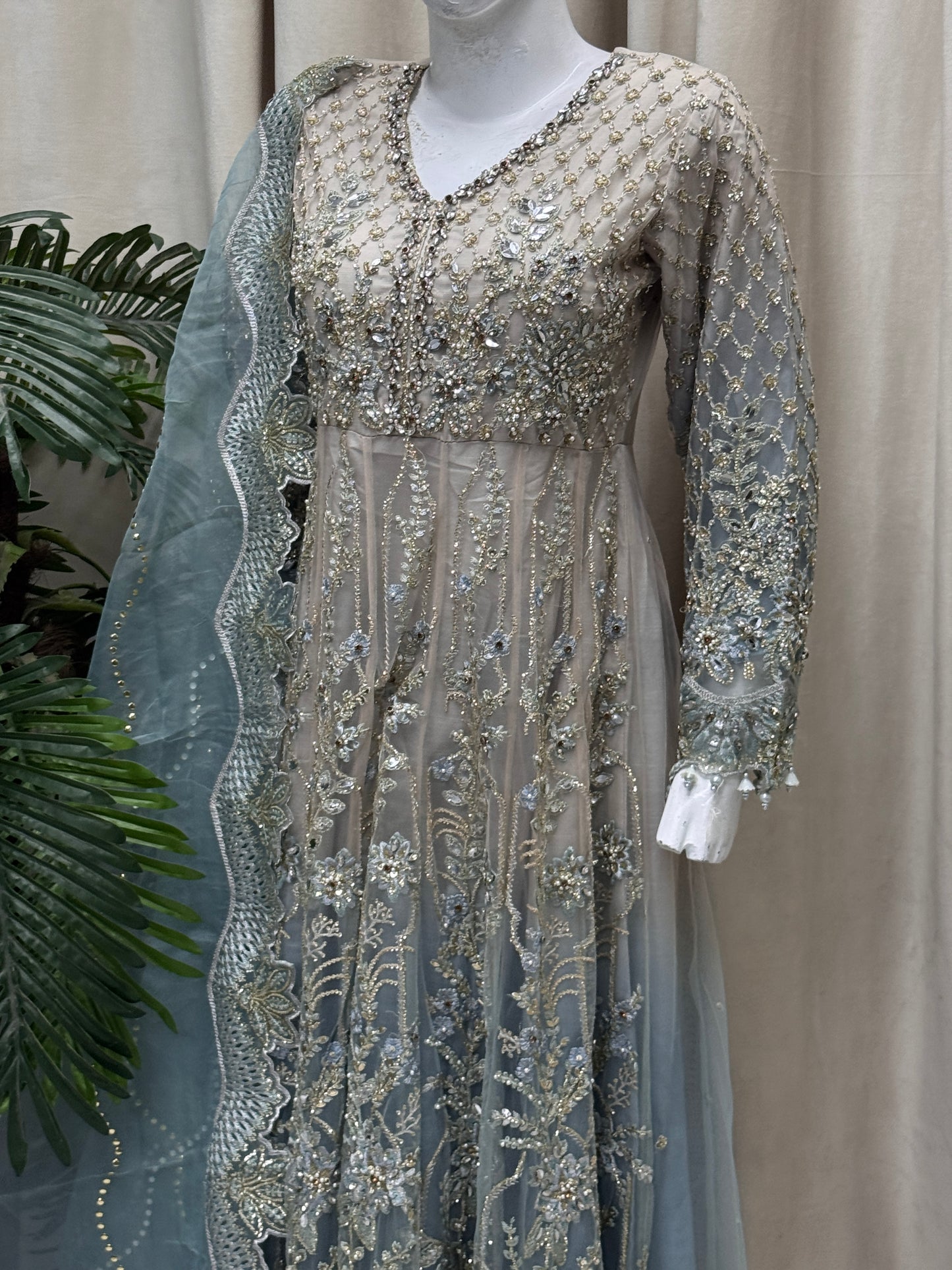 Steel Blue Dream Frock Ensemble