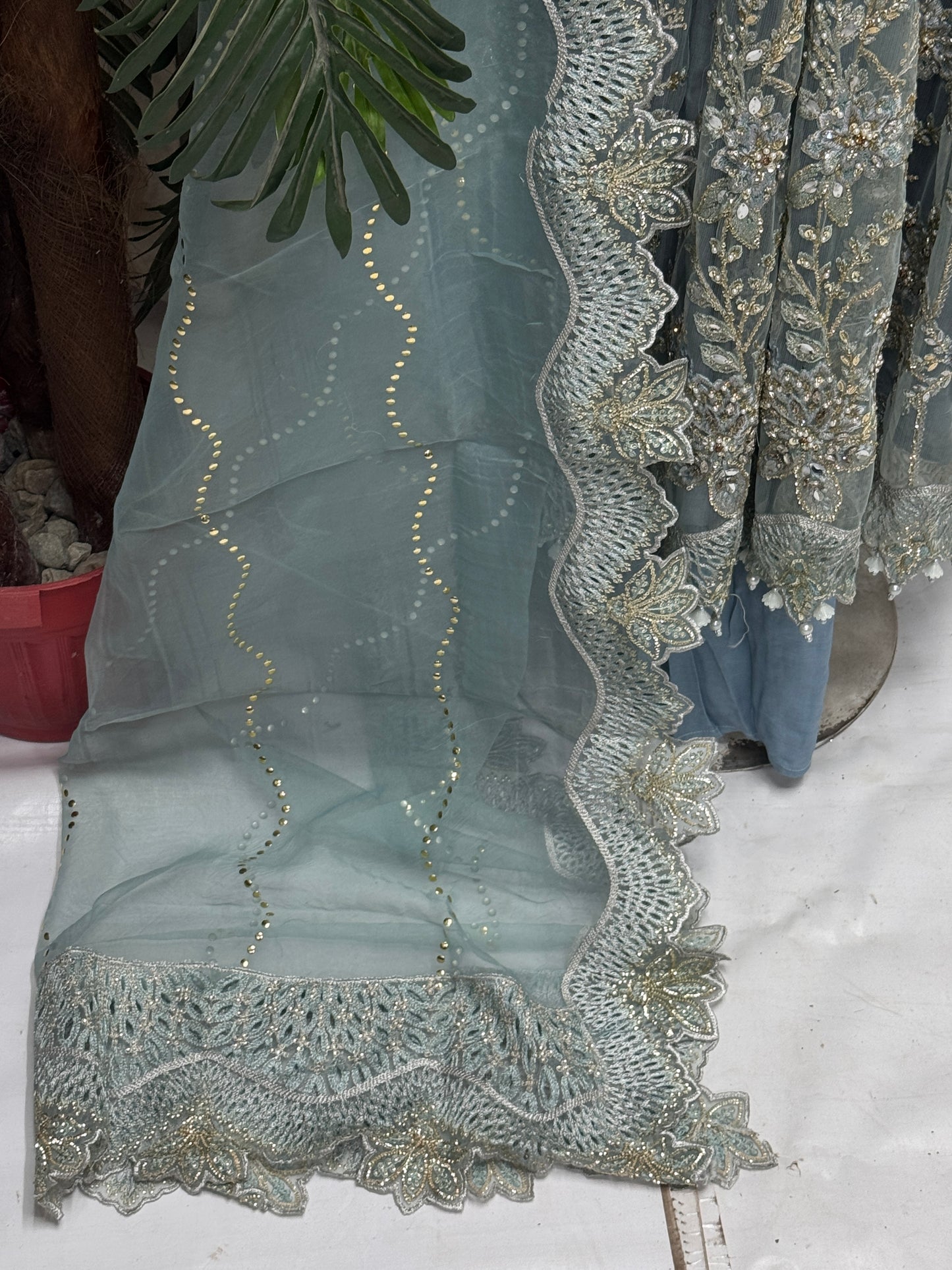 Steel Blue Dream Frock Ensemble