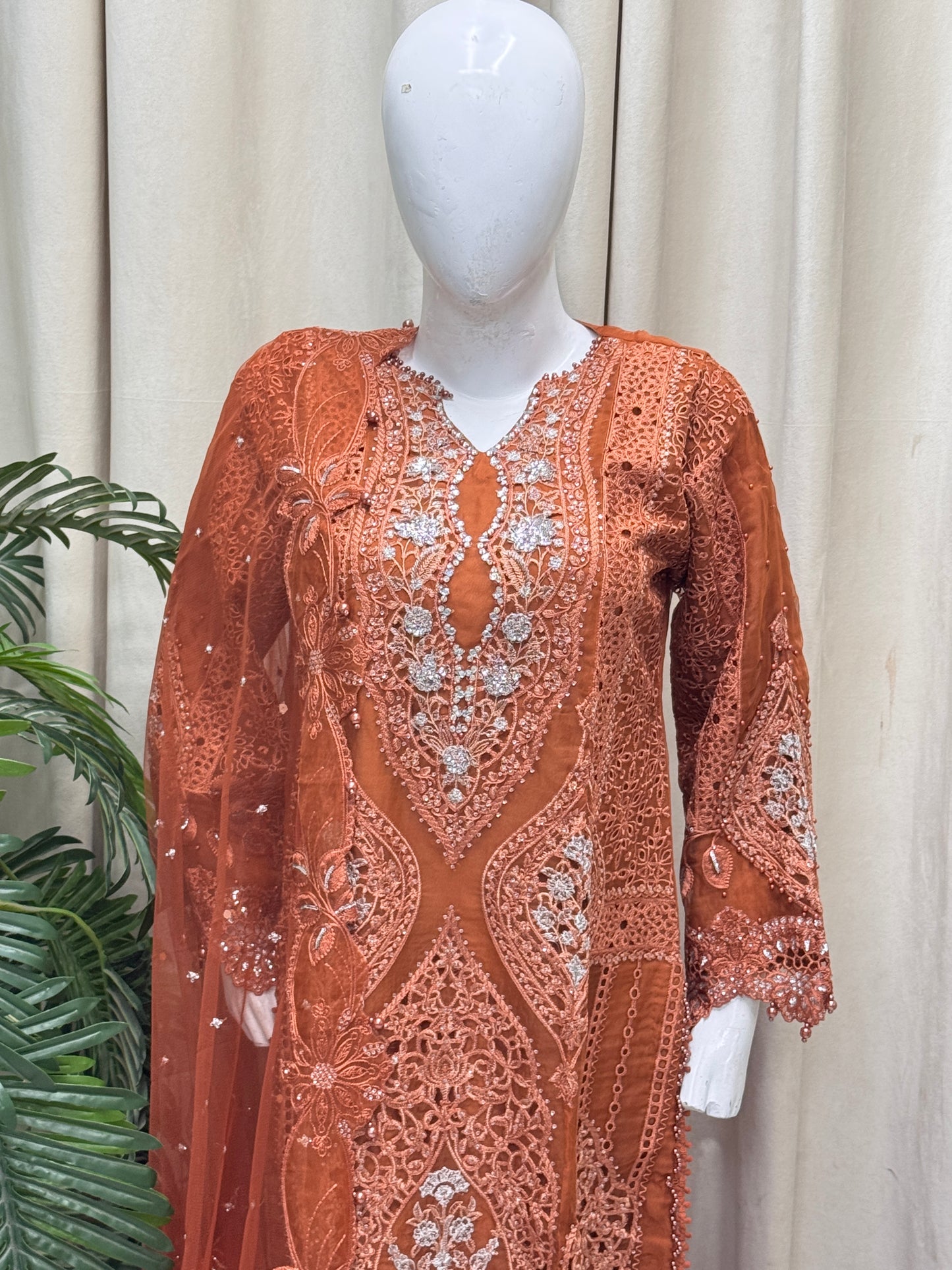 Terracotta Charm Rust Festive Wear
