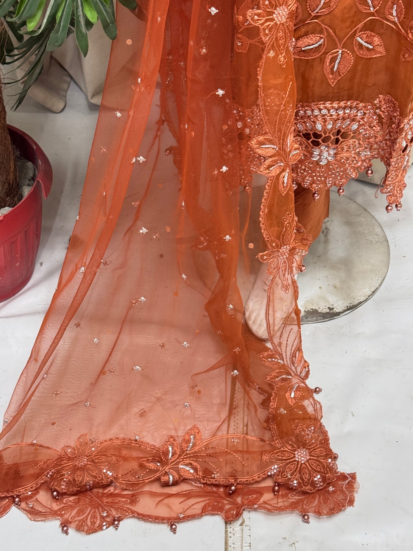 Terracotta Charm Rust Festive Wear