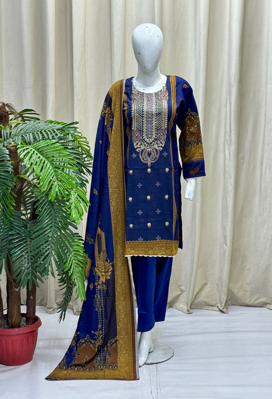 K&R Dhanak - Dhanak Dupatta 345 Royal Blue