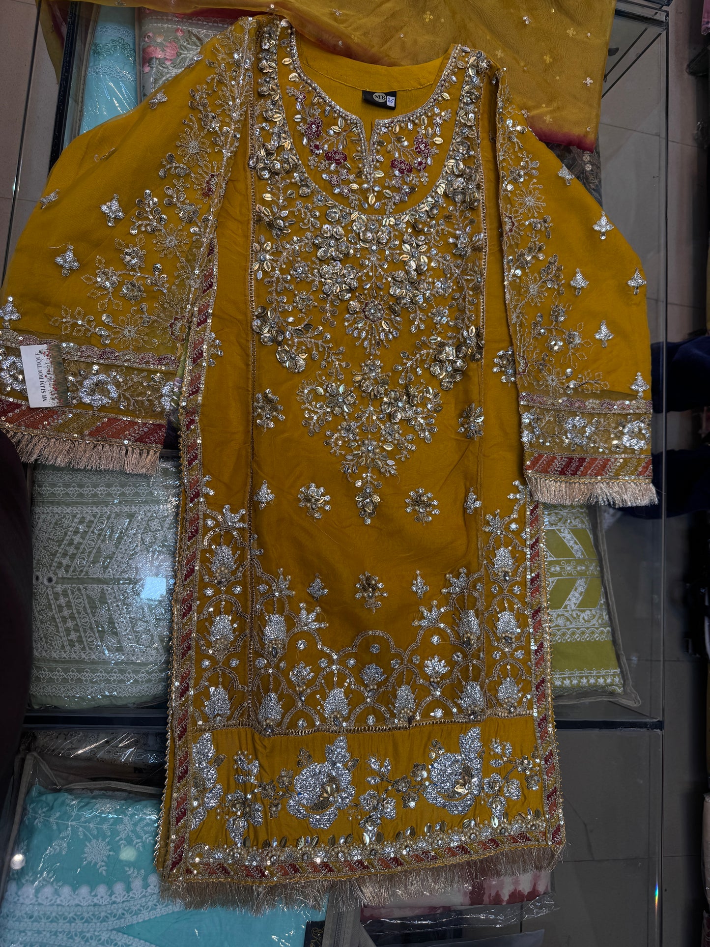 SJ3156 by Mohsin Girl Mustard