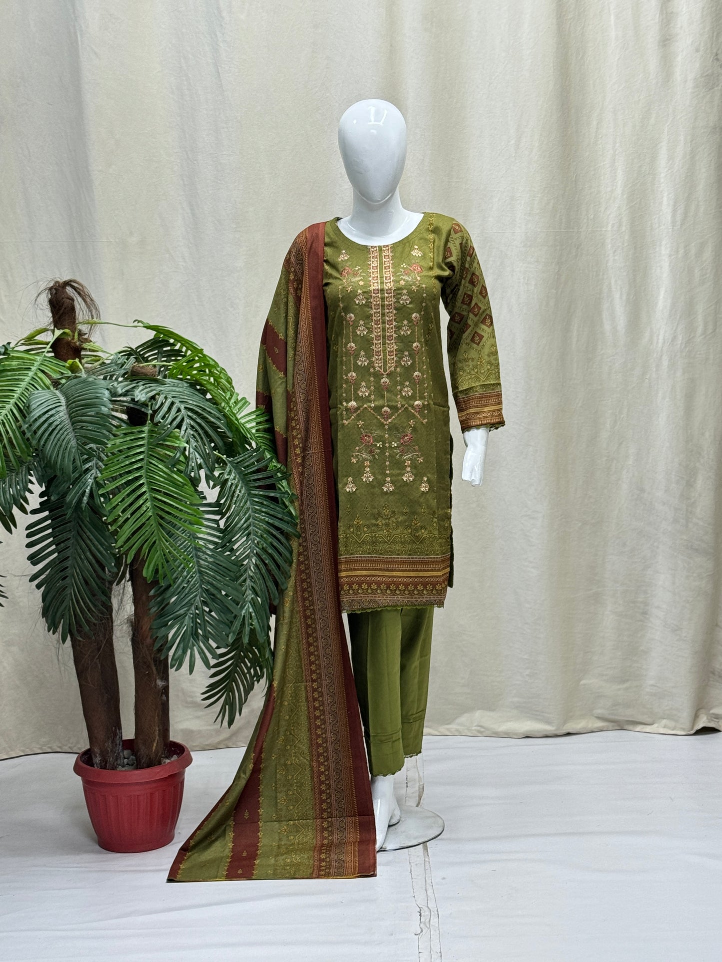 K&R Dhanak - Dhanak Dupatta 406 Mehndi