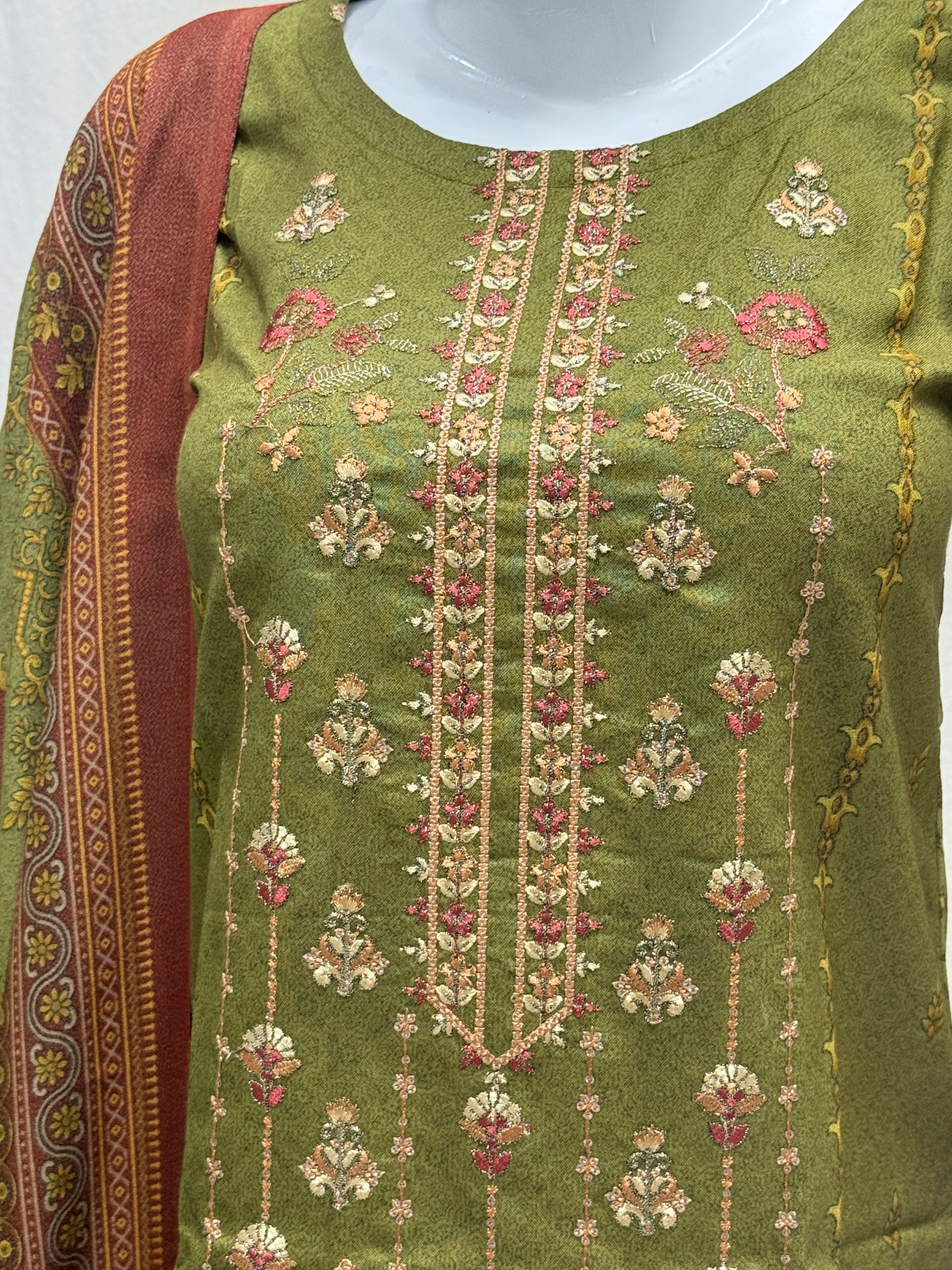 K&R Dhanak - Dhanak Dupatta 406 Mehndi