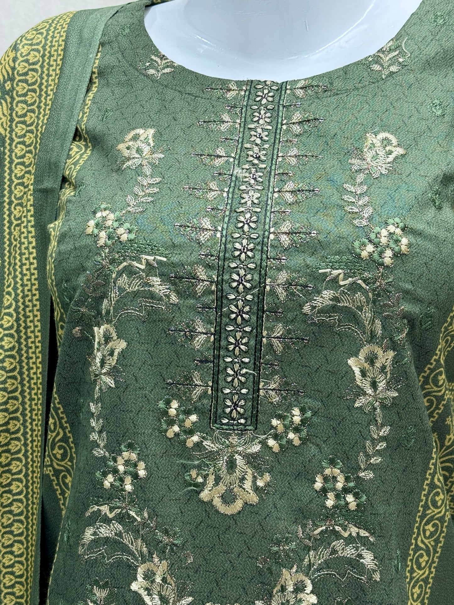 K&R Dhanak - Dhanak Dupatta 417 Dusty Green