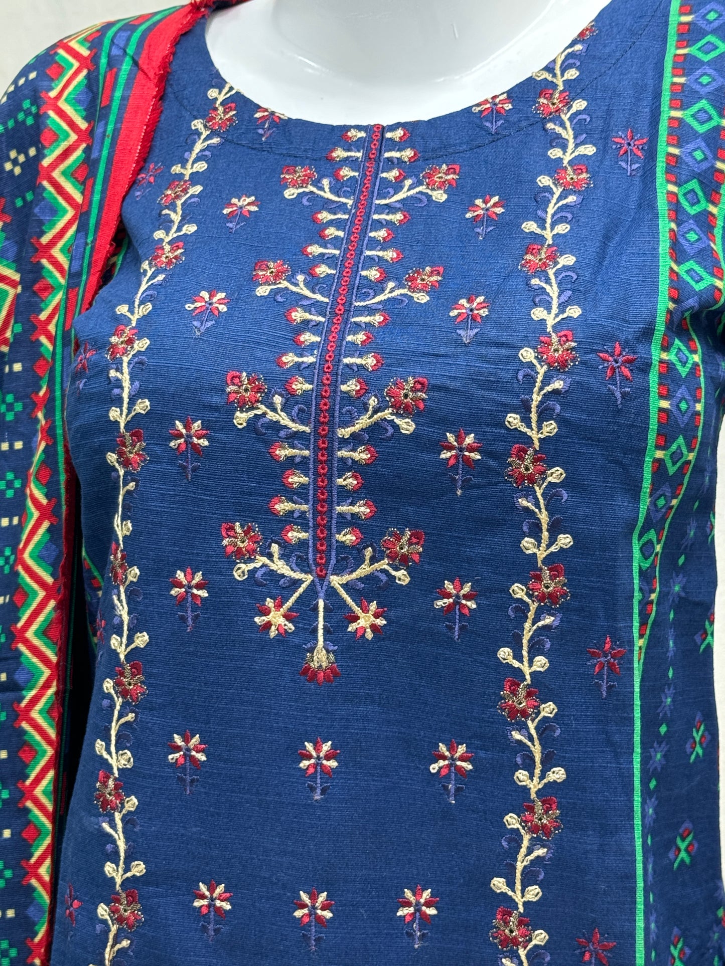 K&R Khaddar - Khaddar Dupatta 409 Blue