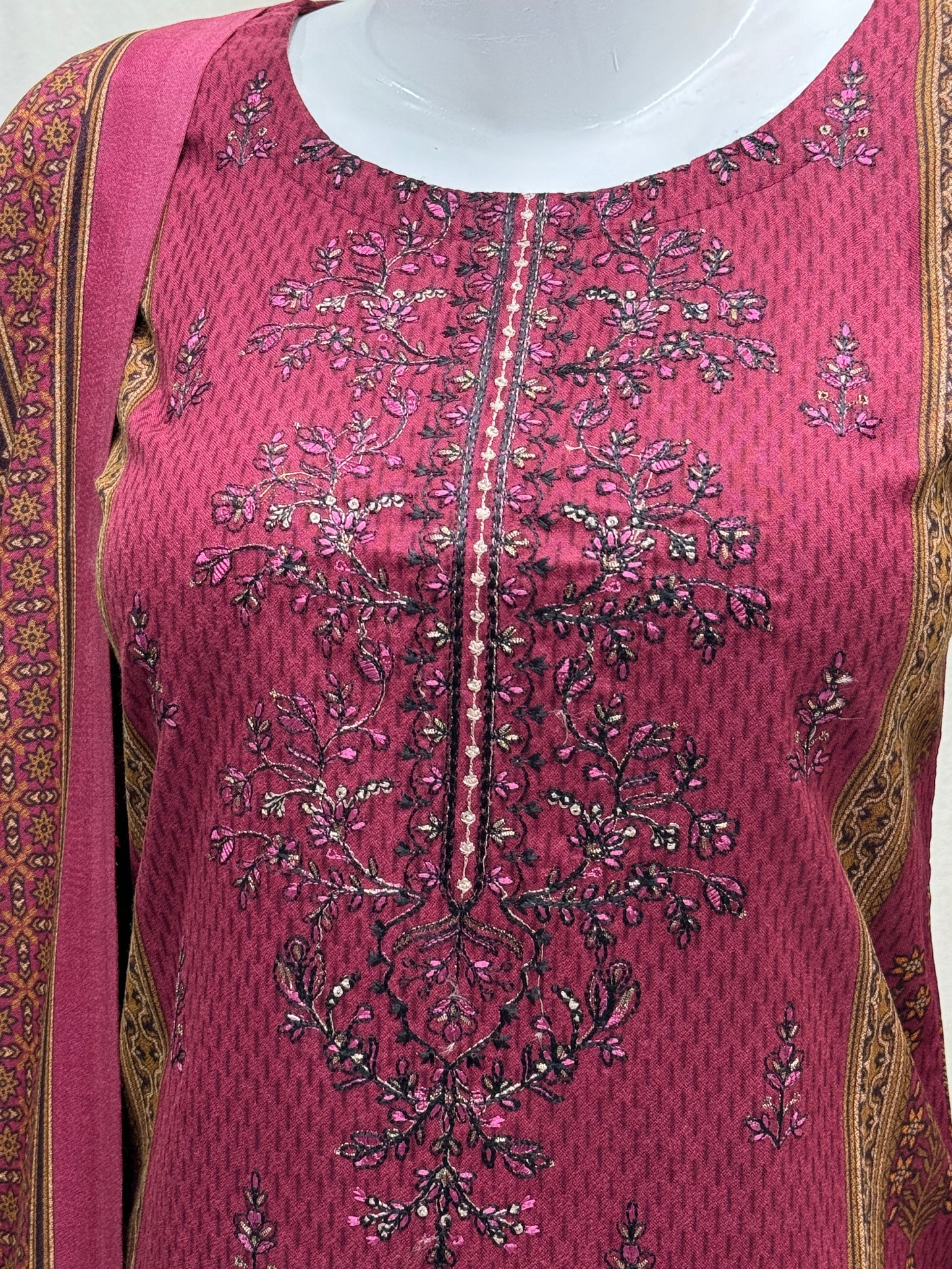 K&R Dhanak - Dhanak Dupatta 420 Mehroon