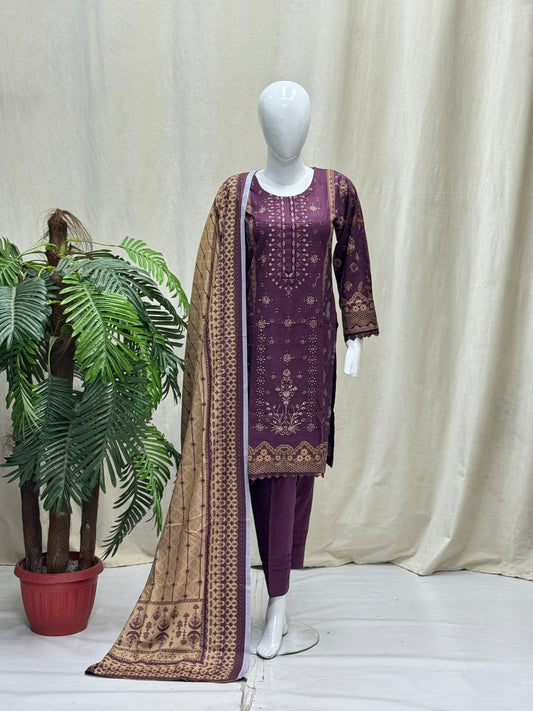 K&R Dhanak - Dhanak Dupatta 458 Purple