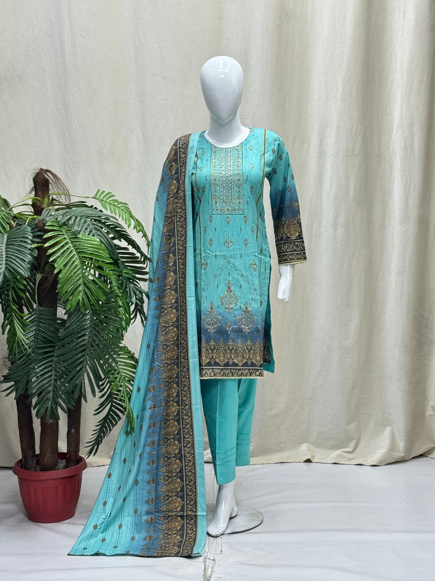 K&R Dhanak - Dhanak Dupatta 454 C Green