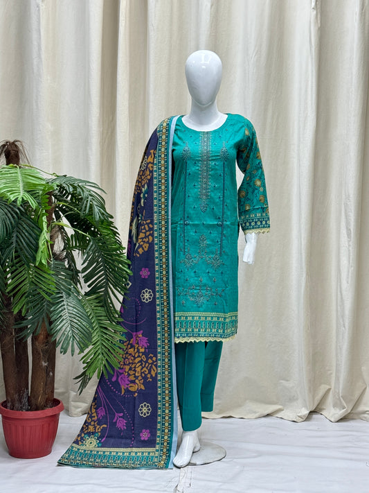 K&R Dhanak - Dhanak Dupatta 468 C Green