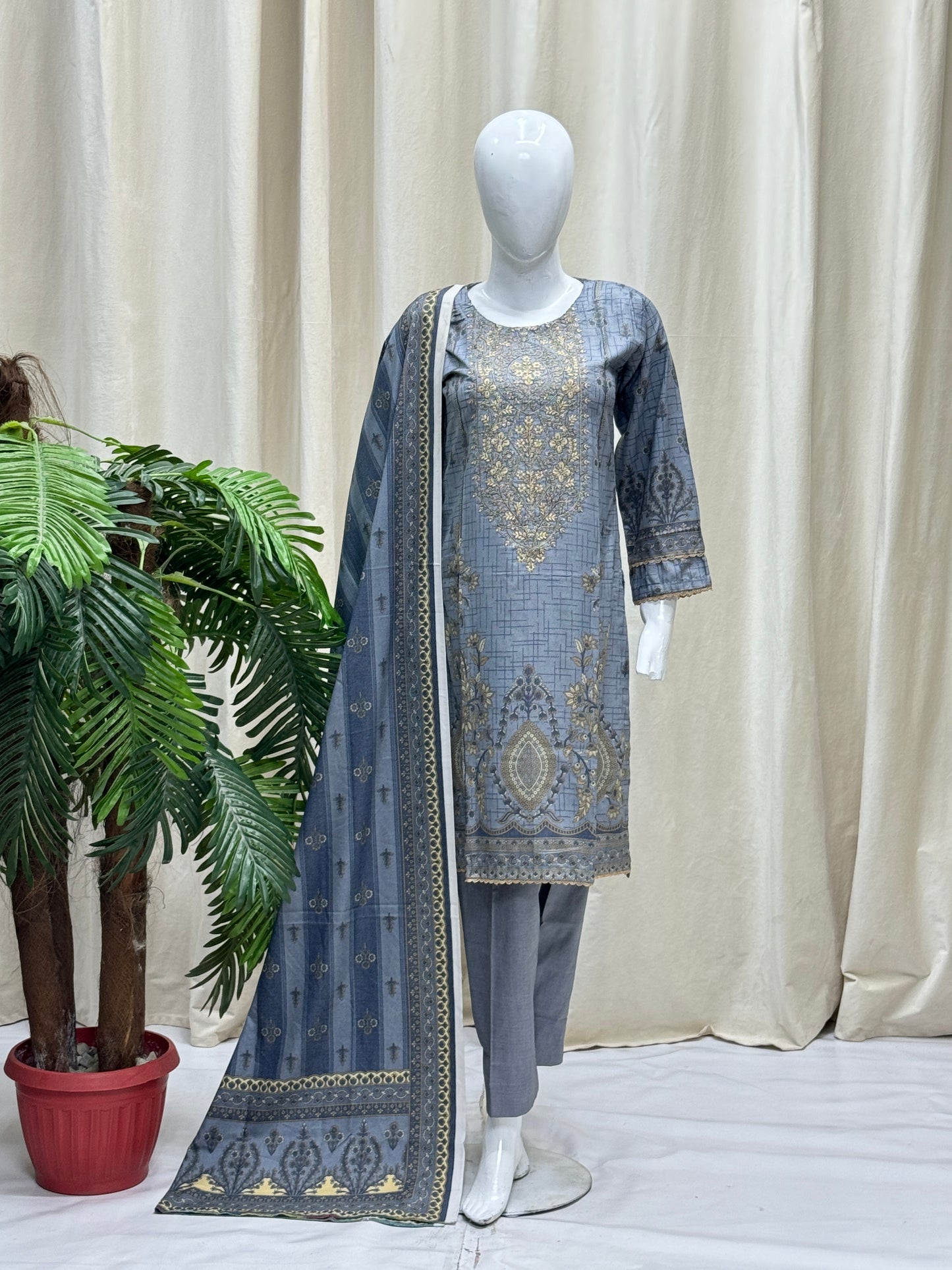 K&R Dhanak - Dhanak Dupatta 472 Grey