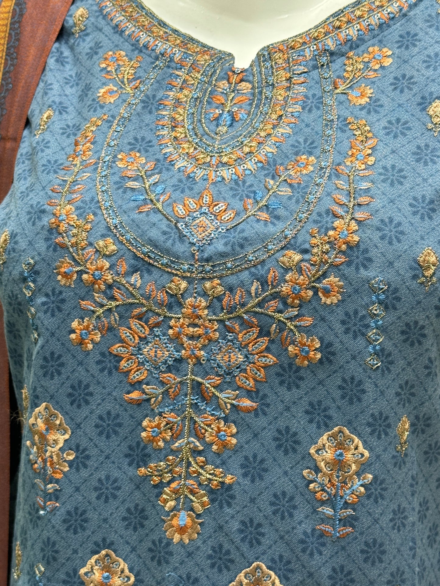 K&R Dhanak - Dhanak Dupatta 478 Blue