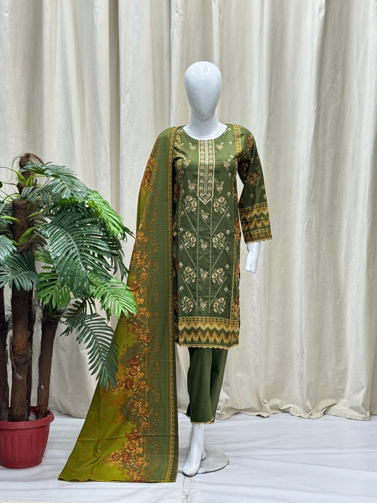 K&R Dhanak - Dhanak Dupatta 491 Green