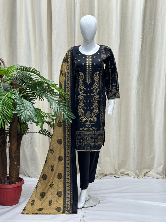 K&R Dhanak - Dhanak Dupatta 492 Black