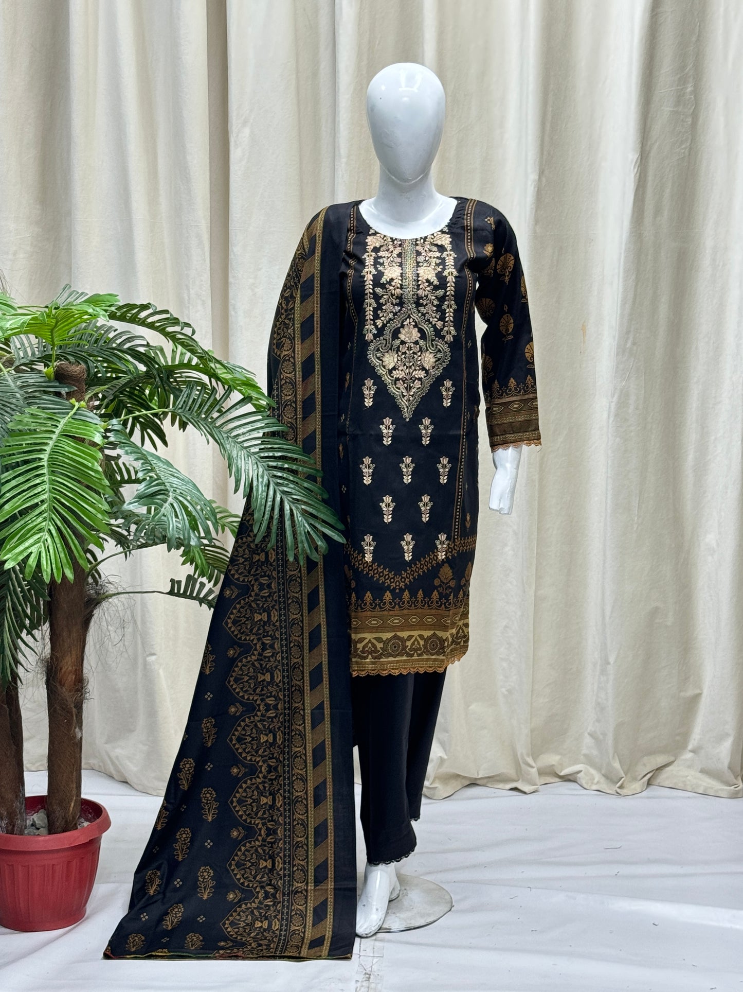 K&R Dhanak - Dhanak Dupatta 493 Black