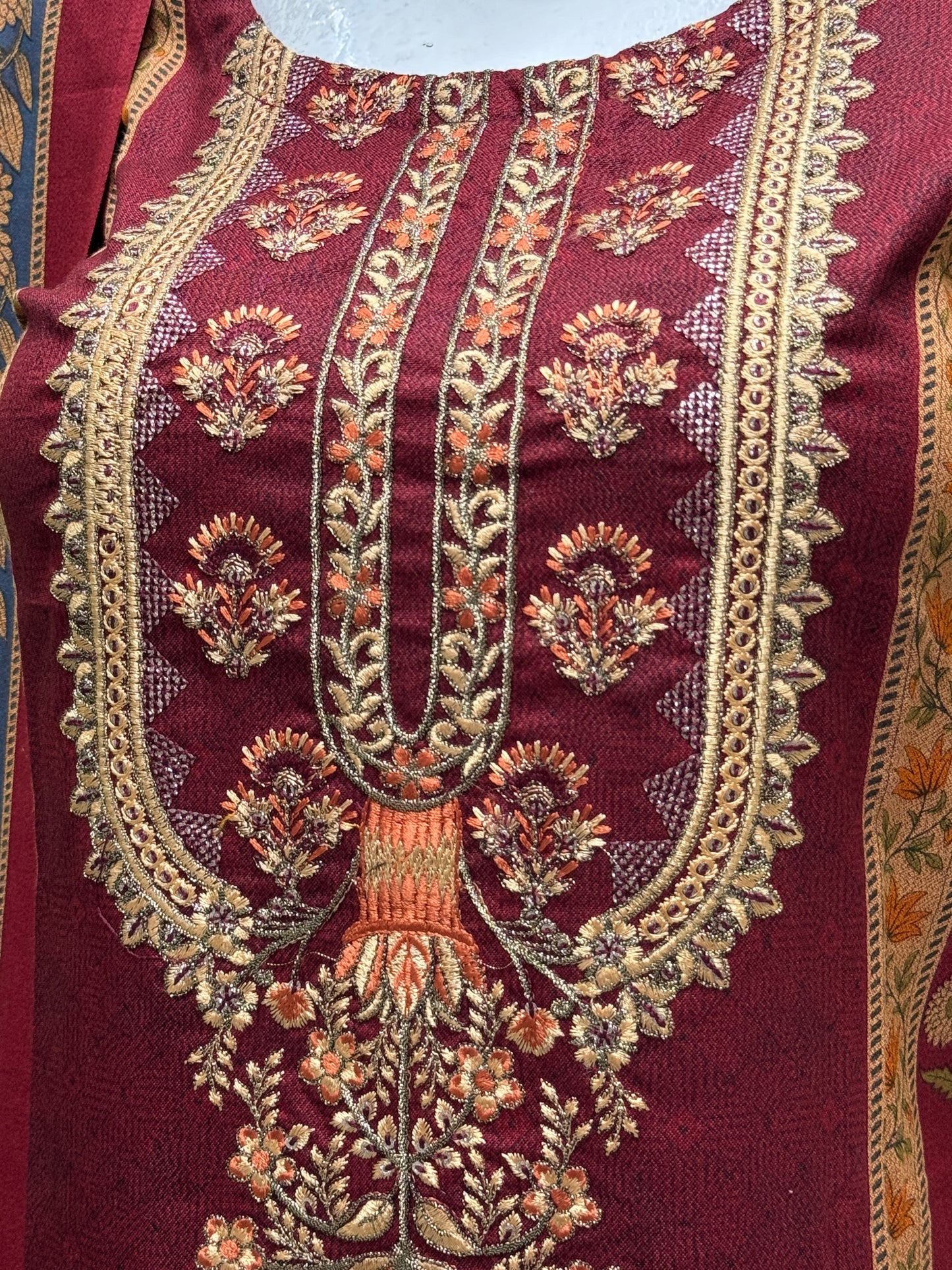 K&R Dhanak - Dhanak Dupatta 490 Mehroon