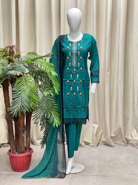 HM Lawn - Chiffon Dupatta 216 Green