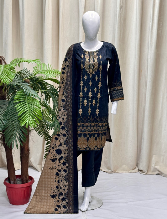 HM Lawn - Lawn Dupatta 224 Brown