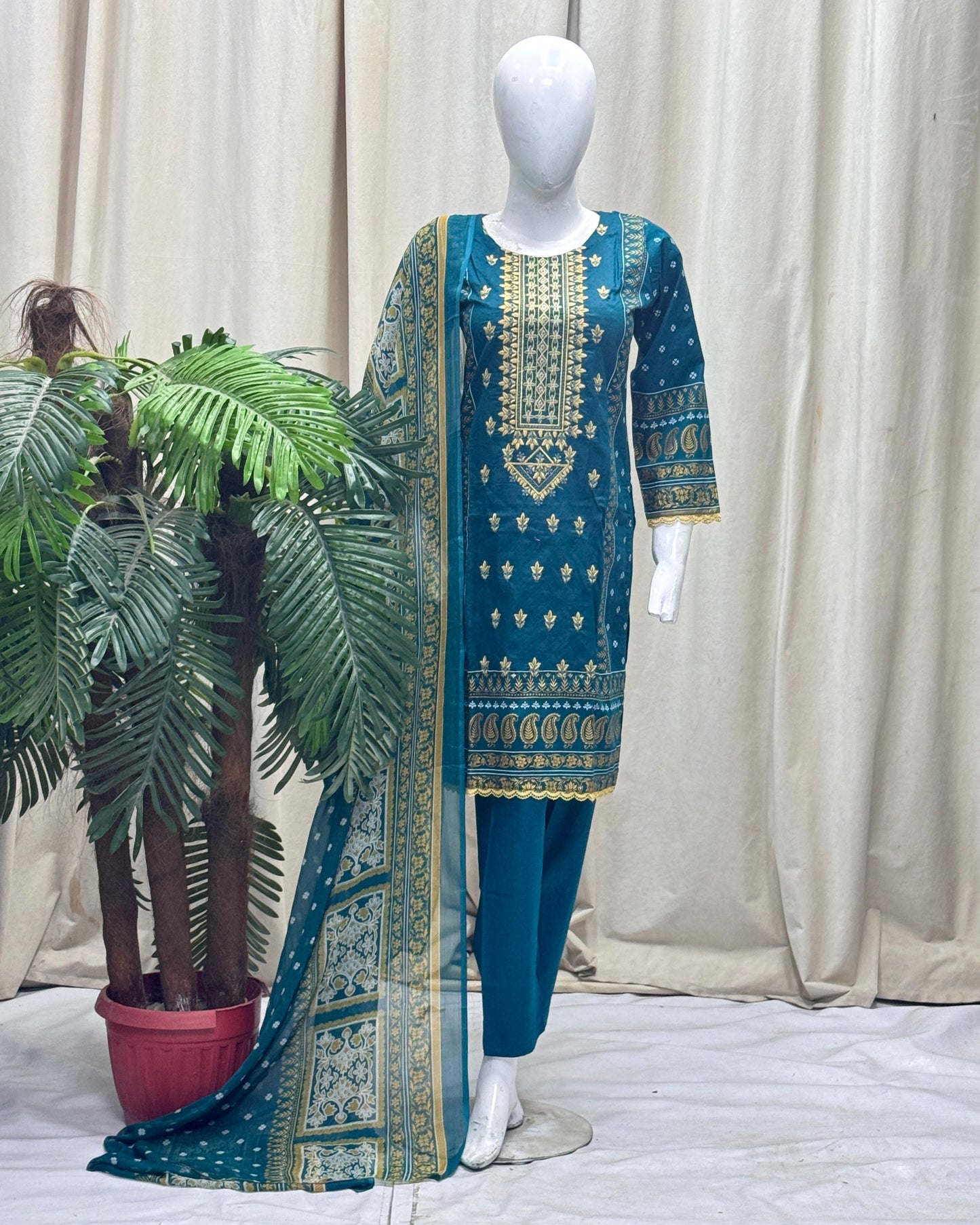 K&R Lawn - Chiffon Dupatta 282 Green