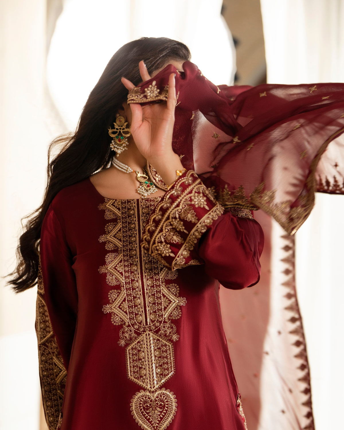 Karma Jugni 534 Wine Red