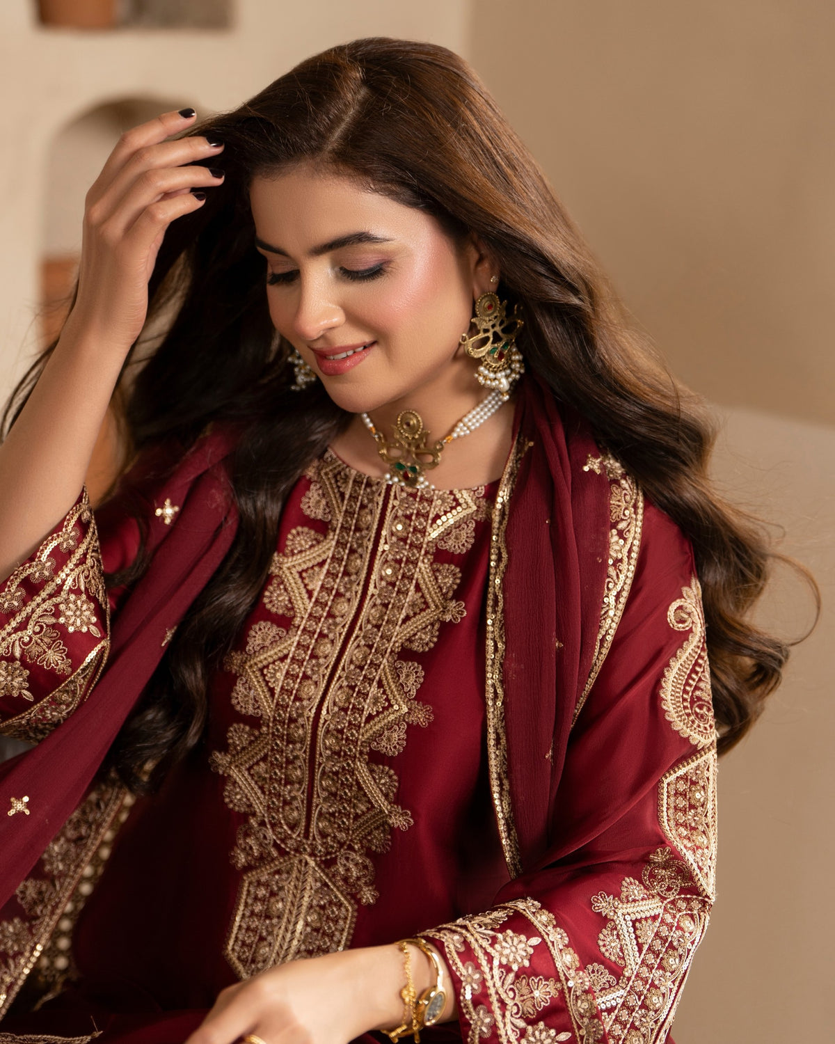 Karma Jugni 534 Wine Red