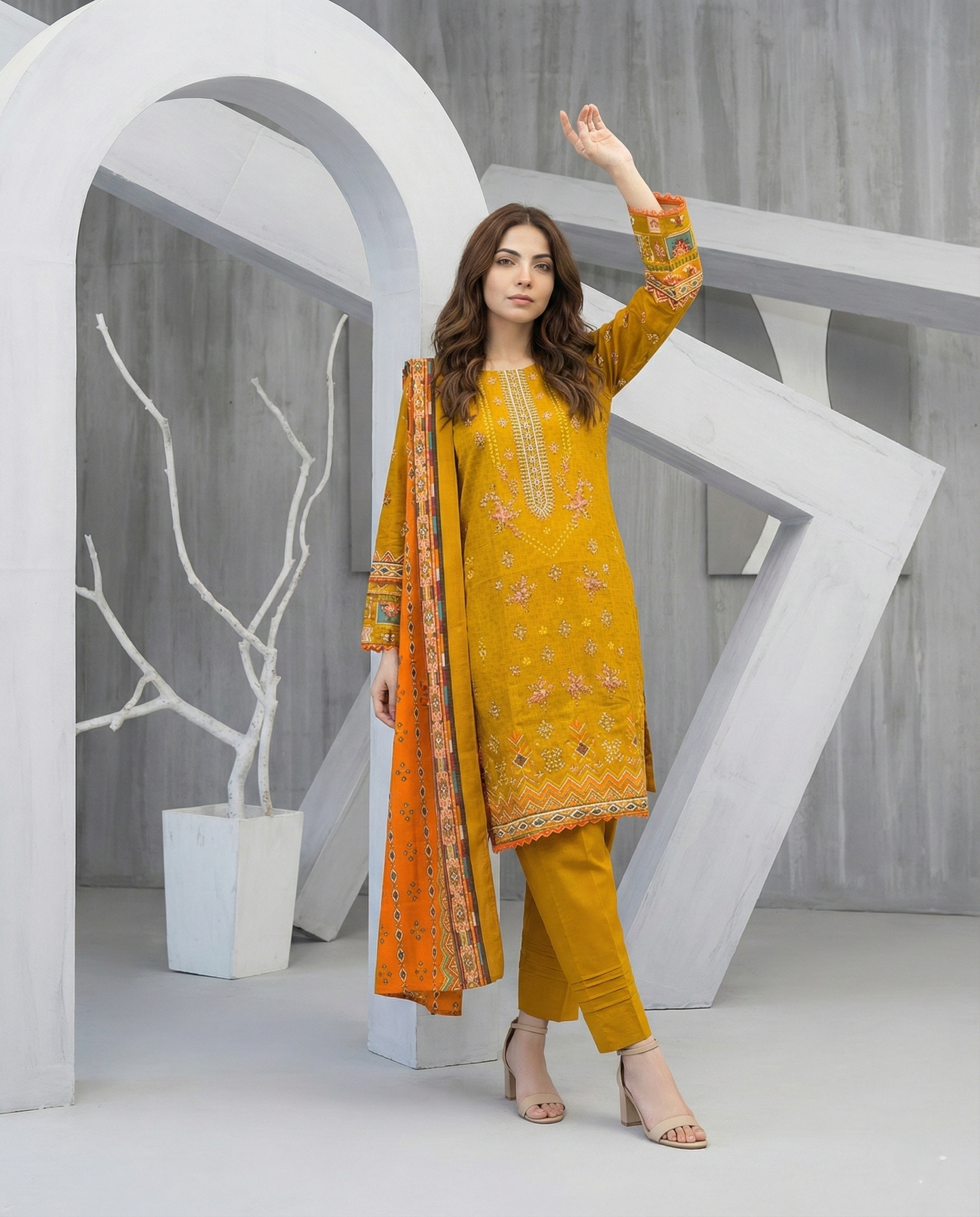 K&R Dhanak - Dhanak Dupatta 416 Rust