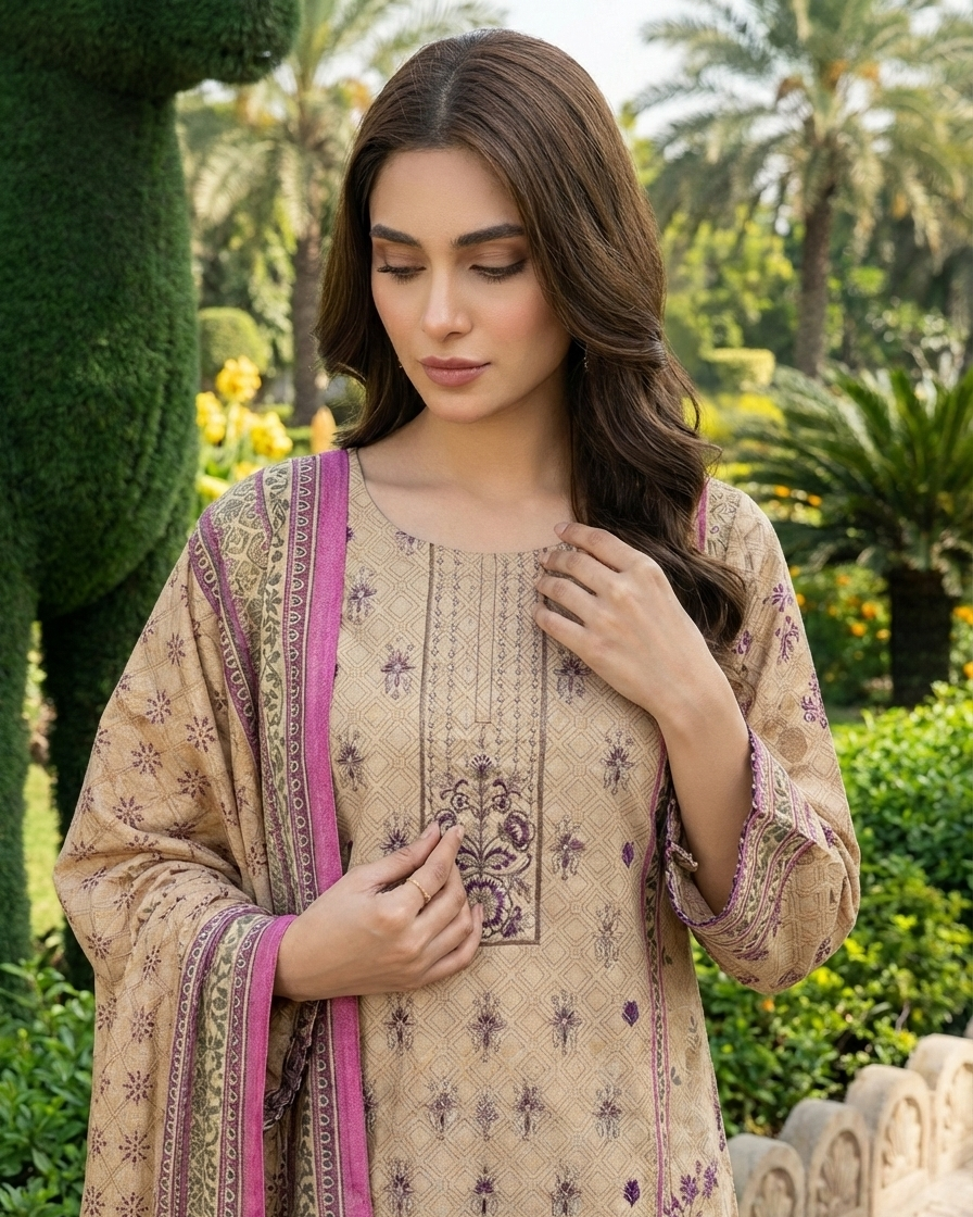 K&R Dhanak - Dhanak Dupatta 419 Peach