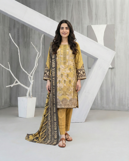 K&R Dhanak - Dhanak Dupatta 423 Peach
