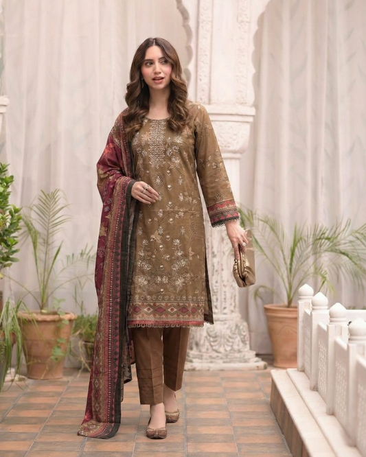 K&R Dhanak - Dhanak Dupatta 455 Brown