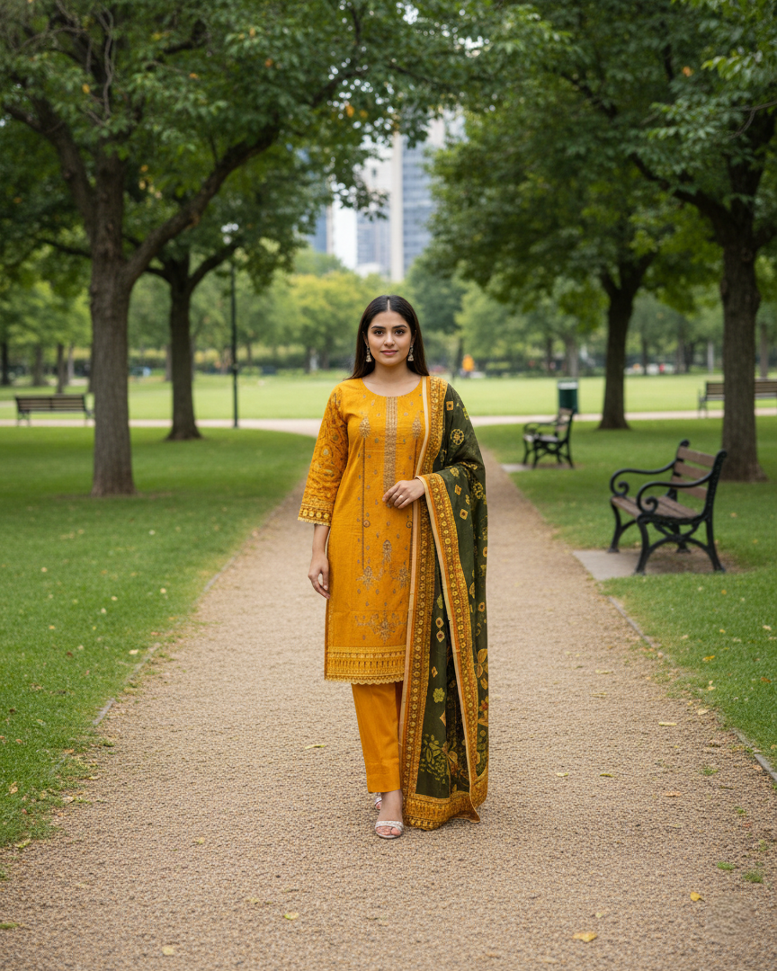 K&R Dhanak - Dhanak Dupatta 468 Orange
