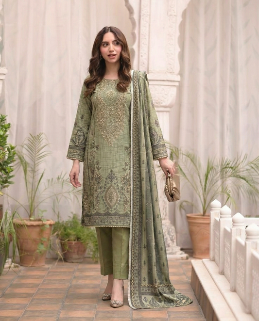 K&R Dhanak - Dhanak Dupatta 472 Mehndi