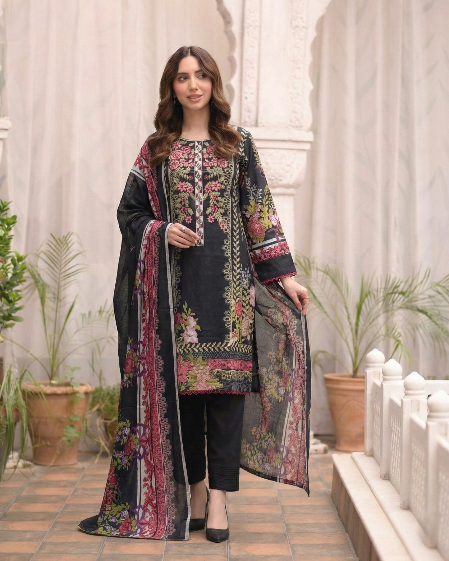 K&R Dhanak - Dhanak Dupatta 473 Black