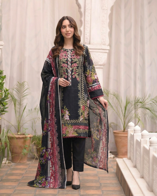 K&R Dhanak - Dhanak Dupatta 473 Black