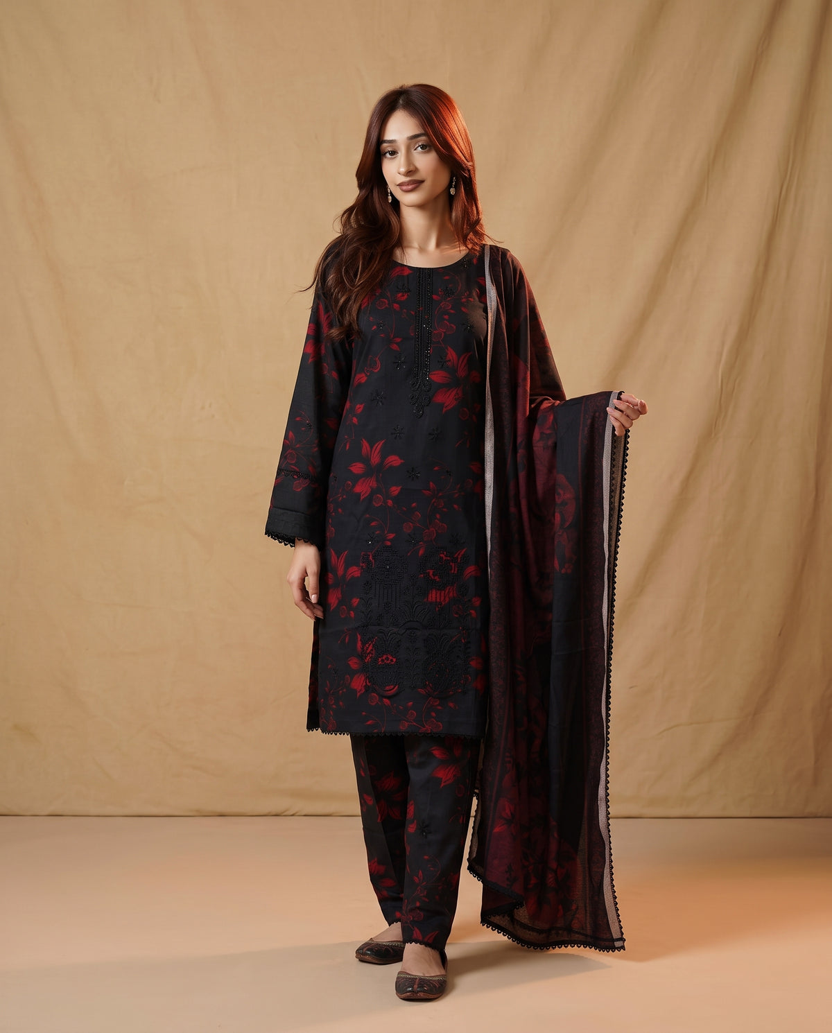 K&R Dhanak - Dhanak Dupatta 649 Black
