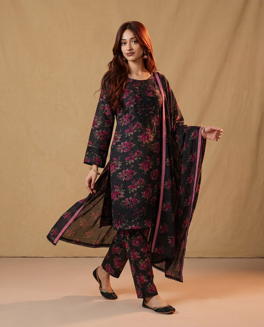K&R Dhanak - Dhanak Dupatta 651 Black