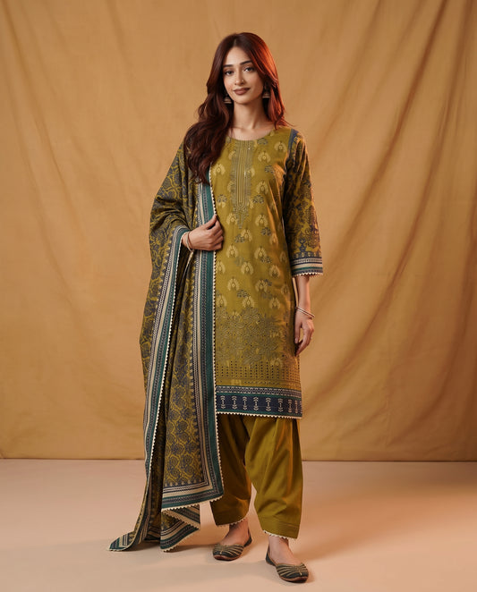 K&R Dhanak - Dhanak Dupatta 656 Olive