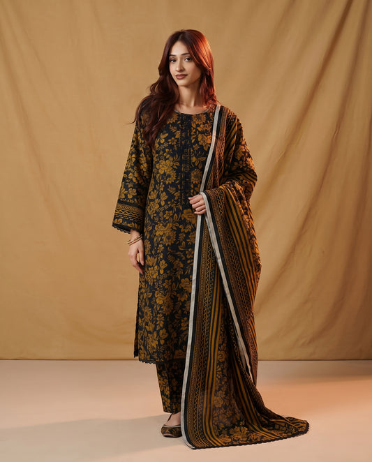 K&R Dhanak - Dhanak Dupatta 658 Black Skin