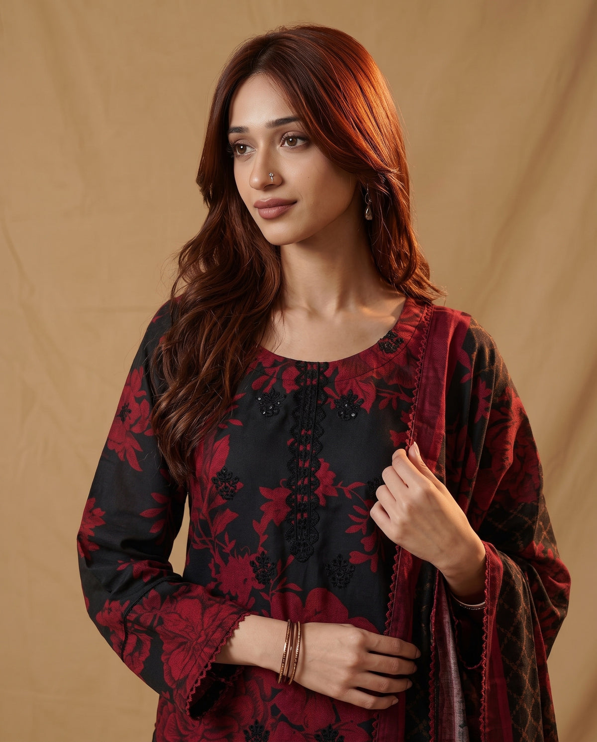 K&R Dhanak - Dhanak Dupatta 665 Black