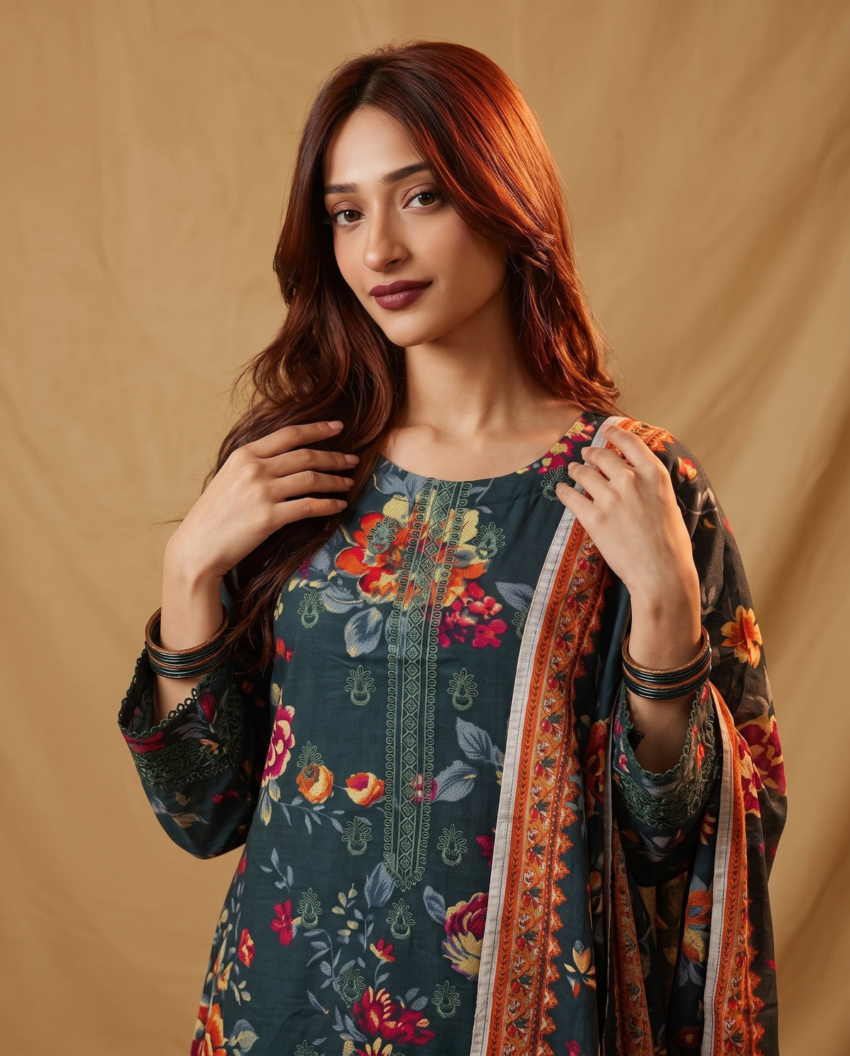 K&R Dhanak - Dhanak Dupatta 666 Green