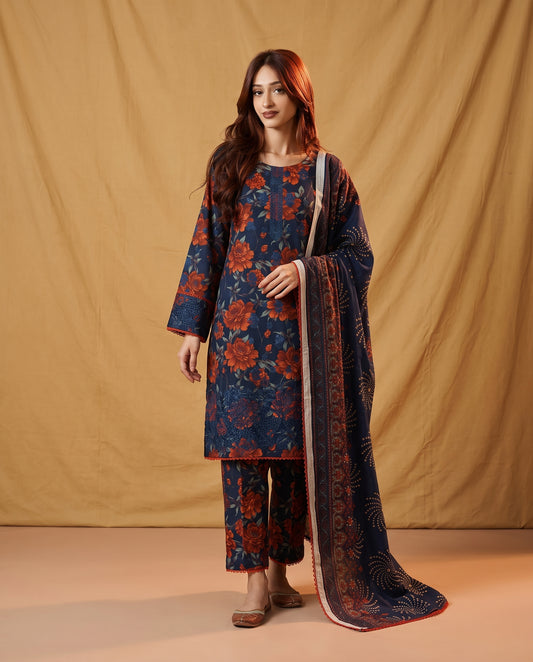 K&R Dhanak - Dhanak Dupatta 668 Navy Blue