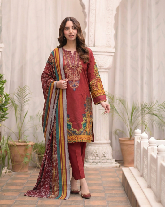 K&R Dhanak 174 Mehroon