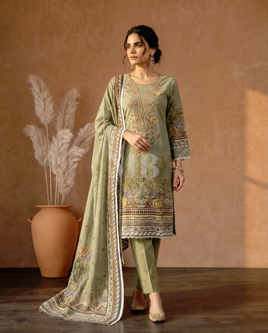 K&R Khaddar - Khaddar Dupatta 486 Pista