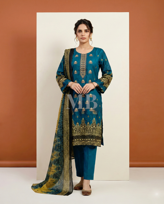K&R Lawn - Chiffon Dupatta 240 Zinc