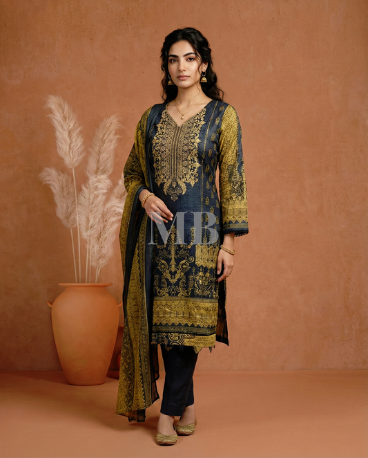 K&R Lawn - Chiffon Dupatta 249 Grey