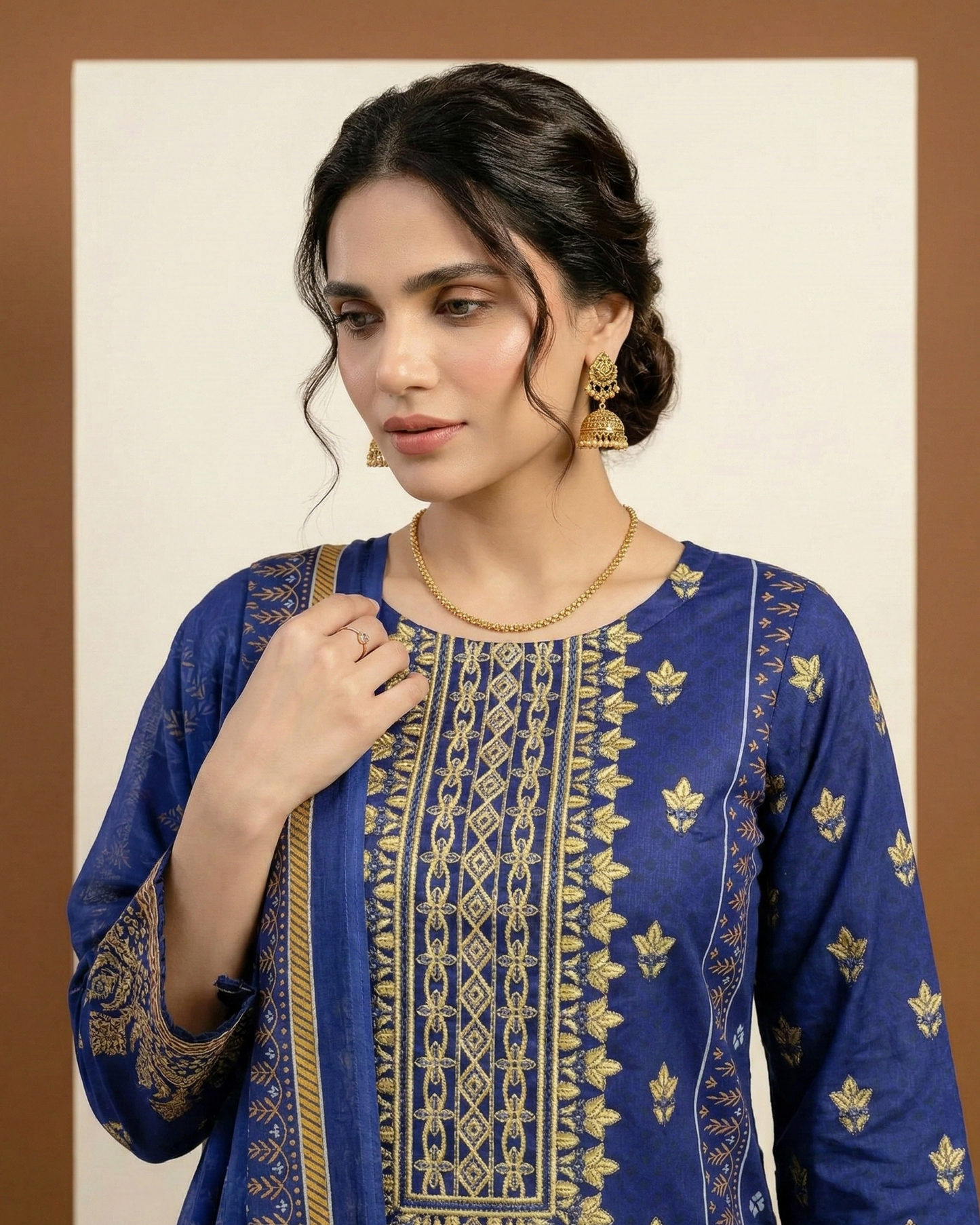 K&R Lawn - Chiffon Dupatta 282 Blue