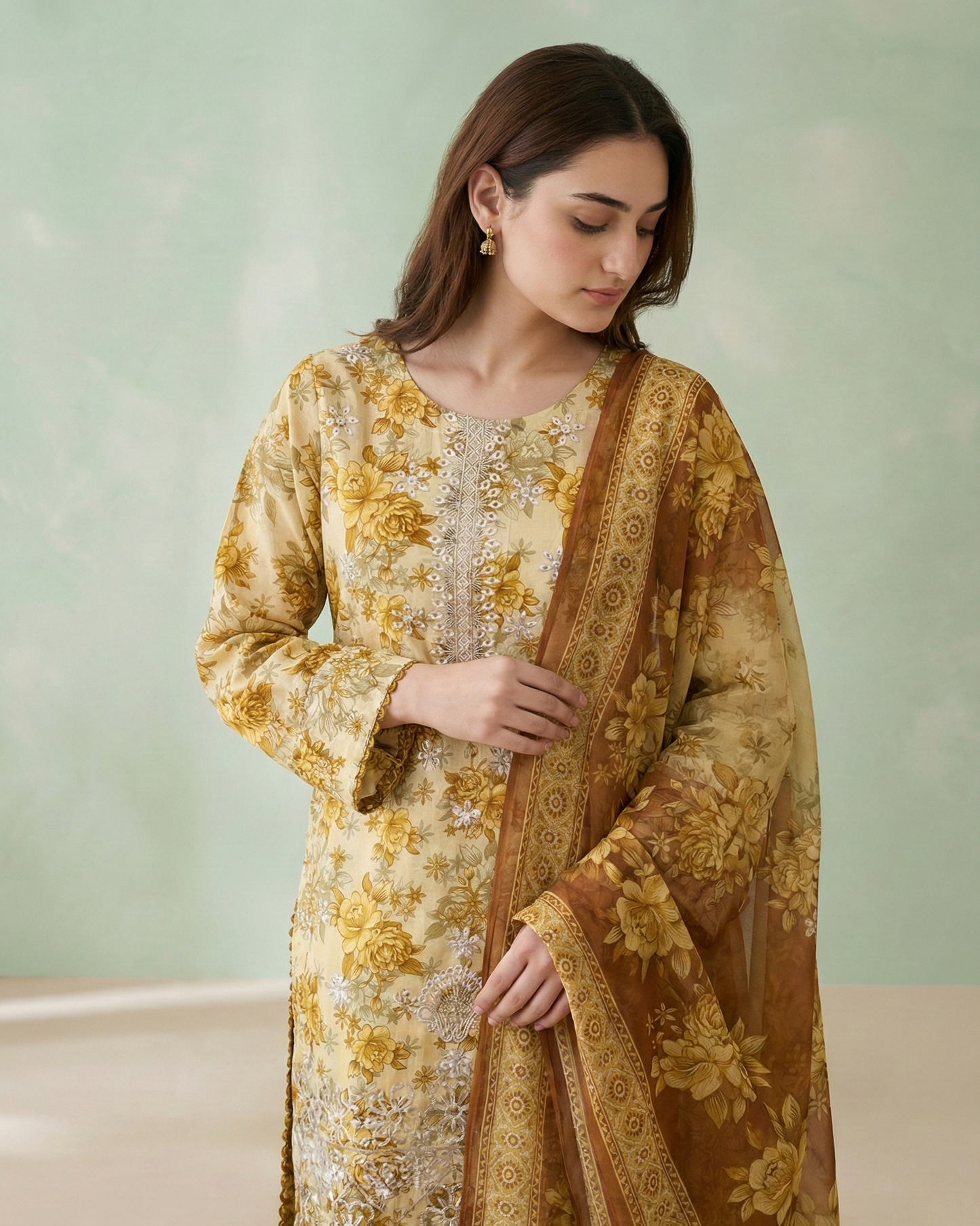 K&R Lawn - Chiffon Dupatta 535 Skin