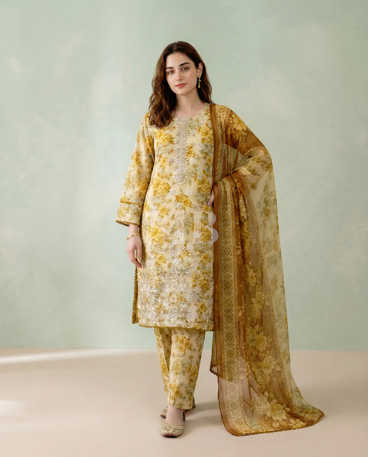 K&R Lawn - Chiffon Dupatta 535 Skin